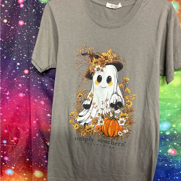 Simply Southern Gray T-Shirt with Starry Design - Picture 1 of 2